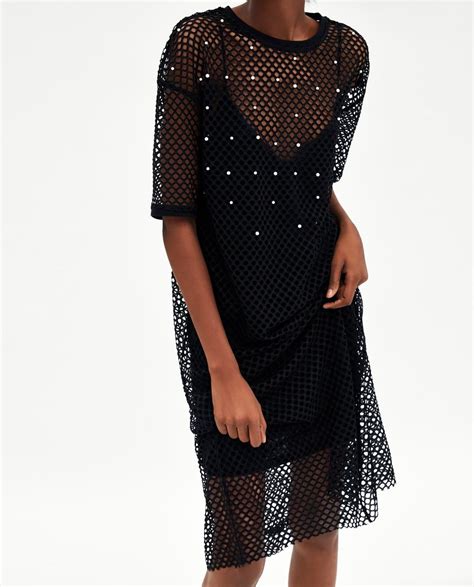 zara fishnet dress